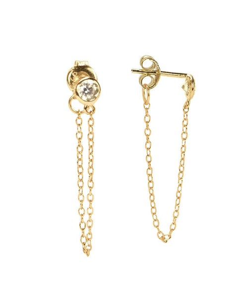 petunia chain earrings