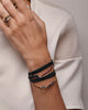 Dafne | Sapphire Black Leather Wrap Bracelet