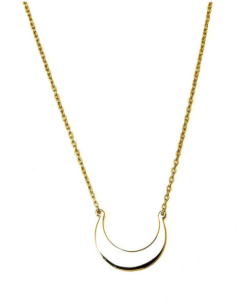 selma gold moon necklace