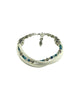 Turchin | Suede Faux Wrap Gemstone Bracelet Snow Blue