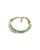 Turchin | Suede Faux Wrap Gemstone Bracelet Snow Green