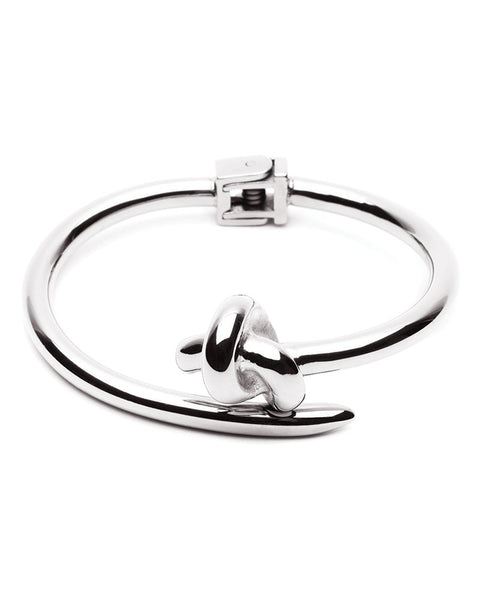 amber sceats silver knot metal bracelet