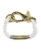 The ROPES | White Camden Rope with Gold and Silver Bracelet
