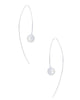 Chan Luu | White Pearl Thread Through Earrings