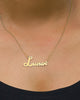 Personalized Cursive Name Plate Necklace
