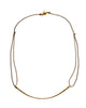 Dafne | Classic Gold Barre and Taupe Necklace