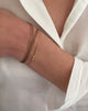 Dafne | Pave Cross Wrap Bracelet Taupe