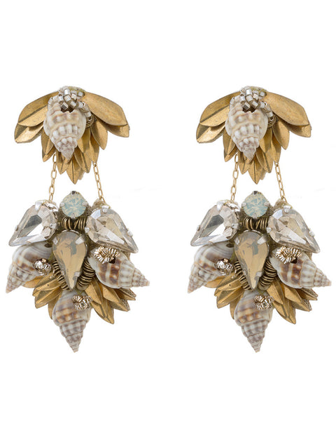 Shirina Gold Earrings womens ladies girl anniversary gift deepa gurnani designer 