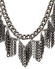 Ettika | Fringe Bib Silver Chain Necklace
