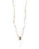 Gold & Gray | African Opal Bone Tusk Necklace