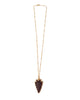 Gold & Gray | Mini Agate Arrowhead Necklace