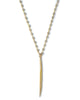 Gold & Gray | Wire-Wrapped Moonstone Gold Spike Necklace