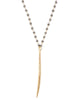 Gold & Gray | Wire-Wrapped Pyrite Gold Spike Necklace