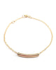 Meridian Avenue | Gold Tube Charm Bracelet
