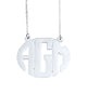 Personalized Block Initials Necklace