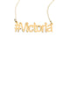 Personalized Hash Tag Name Plate Necklace