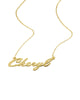 Personalized Italic Cursive Name Plate Necklace
