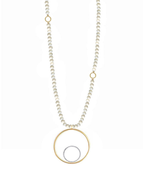 Jaimie Nicole necklace pearl jewelry long hanging circle gold 