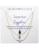 Jaimie Nicole | September Sapphire Birthstone Necklace