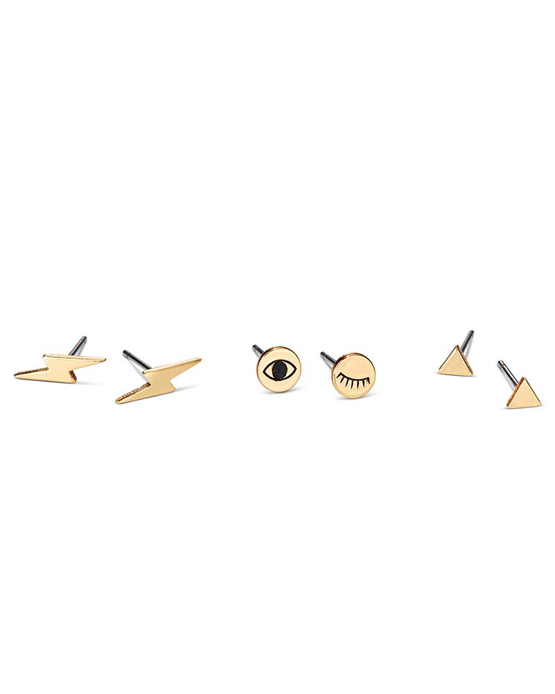 jenny bird earrings stud set gold designer jewelry