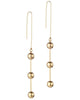 gold long circular round earrings hanging womens jewelry