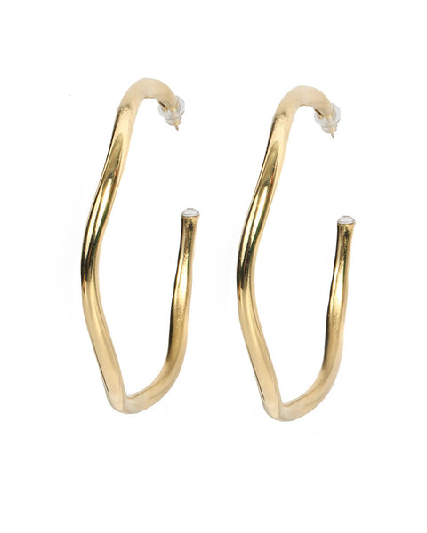 gold wavy designer earrings for women l george designs 