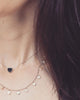 Melanie Auld | Stone Heart Black & Gold Necklace