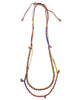 Meridian Avenue | Blue Red Beaded Bing Necklace