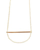 Meridian Avenue | Gold Bar Chain Loop Necklace