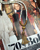 Jaimie Nicole | Mother of Pearl Gold Tassel Necklace