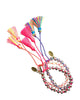 Zacasha | Neon Pinks and Blues Tassel Bracelet Set