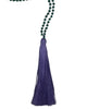 Zacasha |  Purple and Teal Tassel Necklace