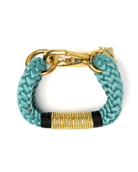 the ropes maine teal black and gold bracelet