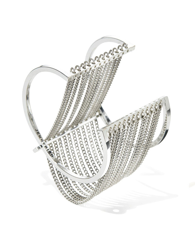 silver jenny bird waterfall cuff bracelet