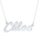 Personalized Free Style Cursive Name Plate Necklace
