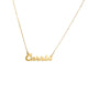 Personalized Wide Cursive Name Plate Necklace