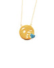 Gina Cueto | Kisses Emoji Turquoise Gold Necklace
