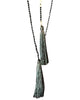 Zacasha |  Pearl Gray Tassel Necklace Set