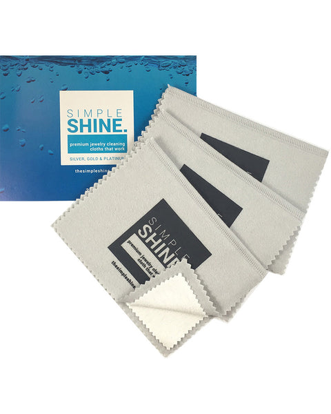 Simple Shine Set of 3 Premium Jewelry Cleaning Cloths – Online Jewelry  Boutique
