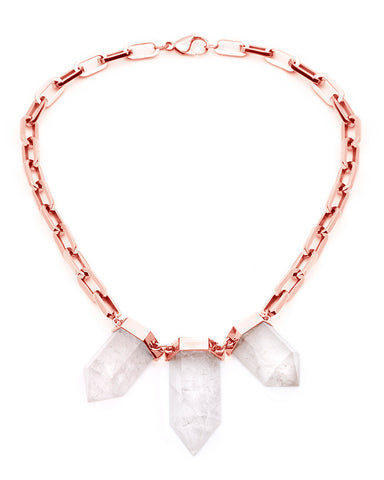 Amber Sceats Cara Rose Gold Crystal Necklace