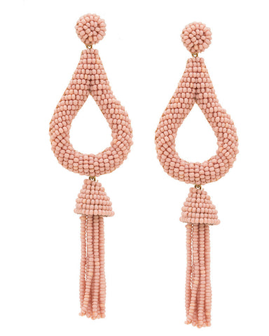 pink tassel earrings womens deepa gurnani 