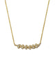 liv small gold leaf with cz necklace