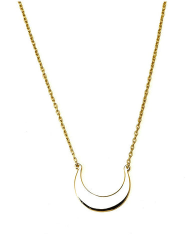 selma gold moon necklace