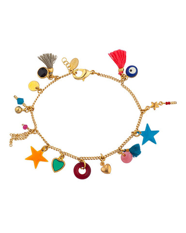 Gold Charm Bracelet Shashi