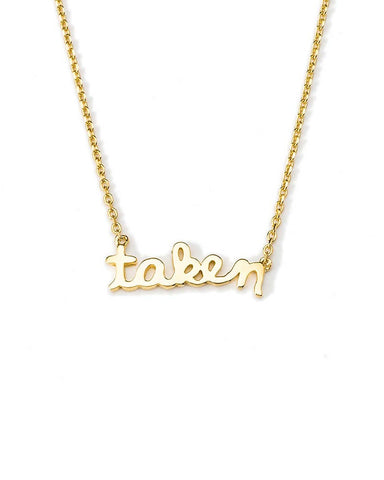 taken nameplate necklace