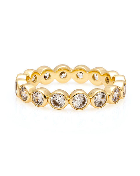 Melanie Auld AFLA Eternity Stacking Ring Gold Pave