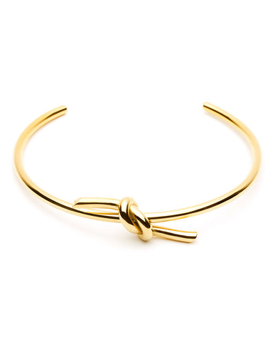 amber sceats metal knot choker gold