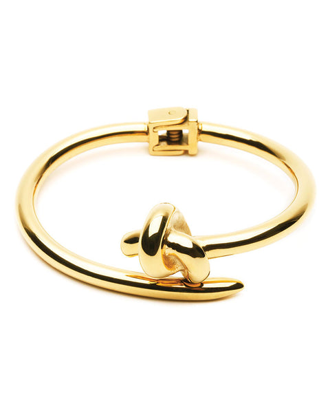 amber sceats gold knot bracelet