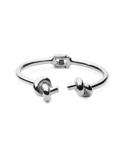Amber Sceats Rhodium Silver Double Knot Bracelet