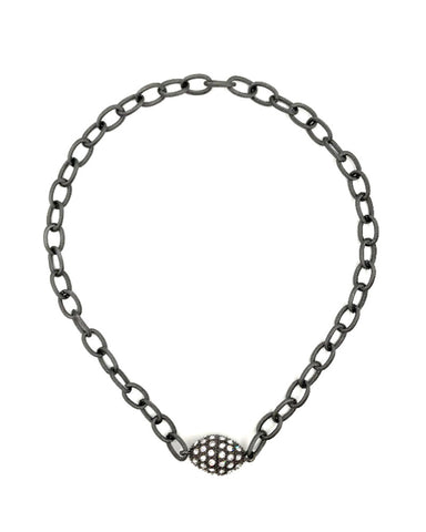 ashley gold black chain link necklace choker 